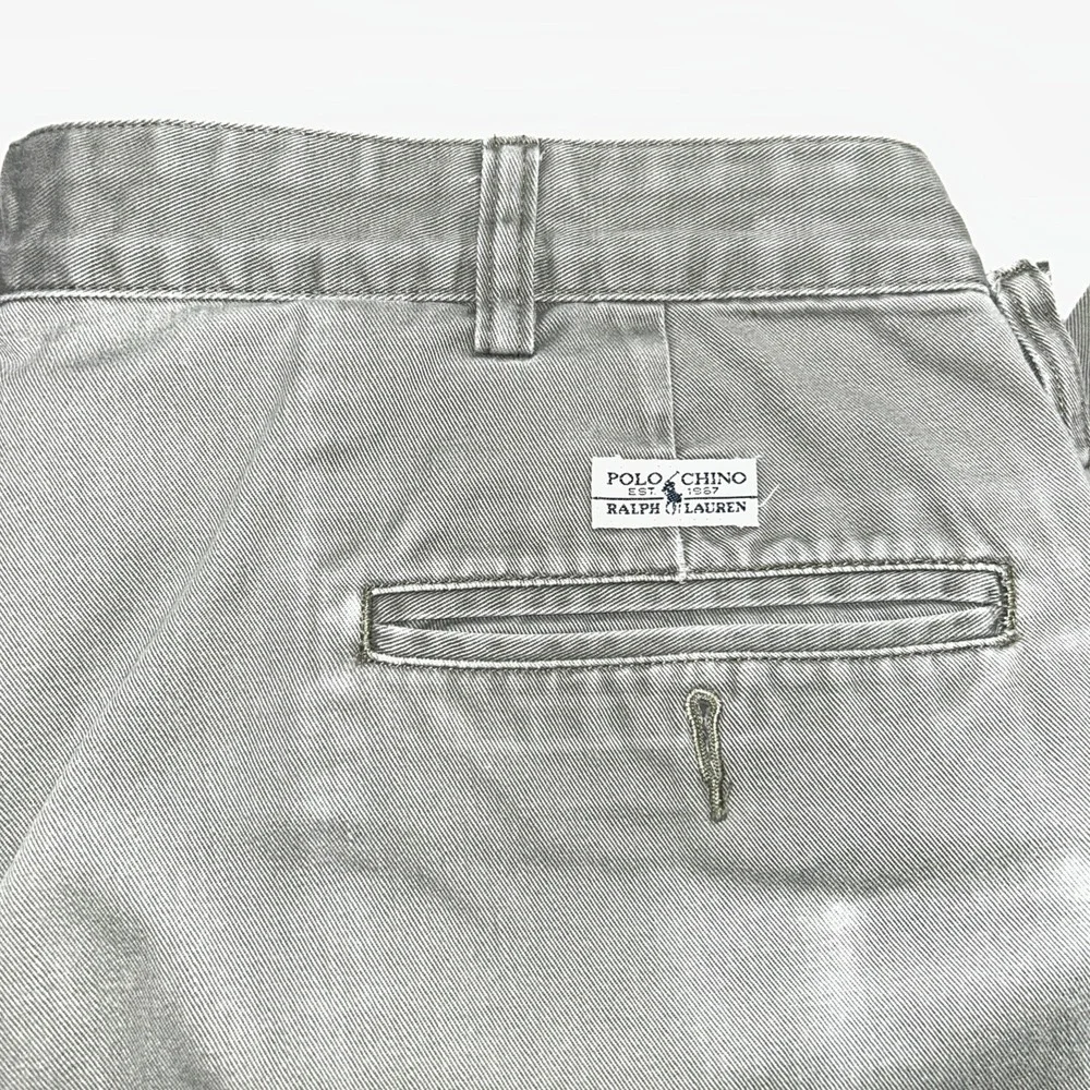Polo Ralph Lauren 38x34 Grey  Straight Leg Classic Chino 90s Pants‎